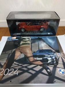 ディーラー特注 1/18 BMW M3 コンペティション ミニカー サキール・ オレンジ 2024年カレンダー セット