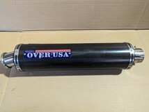 OVERRACING オーバーレーシング OVER USA 差し込み60.5パイプ用 カーボンスリップオンマフラー サイレンサー_画像1