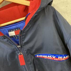  トミー ジーンズ 裏フリース ベンチコート Mサイズ 85260340 TOMMY JEANS ネイビー系 スポーツ観戦 アウトドア キャンプ tmc02051158の画像2