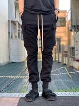 定価12万 リックオウエンス RickOwens 19SS CARGO JOG ドローストリング カーゴパンツ 46 ブラック 黒 イージーパンツ ジョガー スウェット_画像5