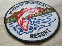 ビンテージ RIVERSIDE SPORTSMAN RESORT ジャンピングバス ワッペン/釣り バス釣り タックル 海釣り ベスト キャップ バッグ 69_画像4