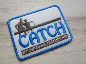 ビンテージ CATCH N.C. WILDLIFE COMMISSION ノースカロライナ州 野生動物捕獲 ワッペン/釣り バス釣り タックル 海釣り ベスト 古着 69