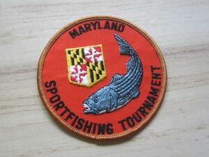 ビンテージ MARYLAND SPORTS FISHING TOURNAMENT メリーランド州 フィッシング トーナメント ブラックバス ワッペン/バス釣り タックル 69