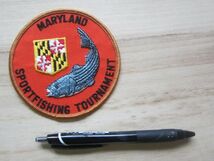 ビンテージ MARYLAND SPORTS FISHING TOURNAMENT メリーランド州 フィッシング トーナメント ブラックバス ワッペン/バス釣り タックル 69_画像8