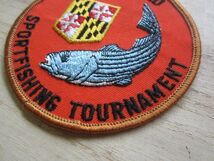 ビンテージ MARYLAND SPORTS FISHING TOURNAMENT メリーランド州 フィッシング トーナメント ブラックバス ワッペン/バス釣り タックル 69_画像4