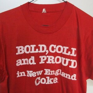 80s アメリカ製　Tシャツ SM 赤　coke コーク　コカコーラ　オールド　ンテージ　アメカジ古着　sy3578