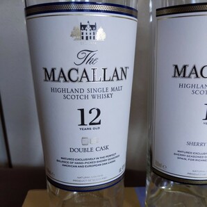 《空き瓶》 TheMACALLAN３本まとめ売り 三兄弟シェリーオークトリプルカスクダブルカスク各１本合計３本 チョットだけ贅沢気分ですの画像4