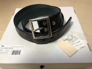 visvim DIAMOND PYTHON BELT BLACK 34