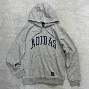 【格安送料】新品未使用 adidas Lサイズ アディダス パーカー スウェット フーディ プルオーバー ジム ビックロゴ グレー フレンチテリー