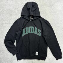 【格安送料】新品未使用 adidas 2XLサイズ アディダス パーカー スウェット フーディ プルオーバー ジム ビックロゴ ブラック 黒 正規品_画像1