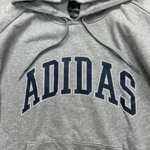 【格安送料】新品未使用 adidas Lサイズ アディダス パーカー スウェット フーディ プルオーバー ジム ビックロゴ グレー フレンチテリー_画像3