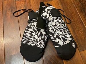 ★ 23-24 VOLCOM ボルコム ミトン スノーグローブ JP STN MITT J68024JA 手袋 sizeL 新品未使用タグ付 スノーボード ブラック柄