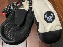 ★ 23-24 クラブグラブ CRAB GRAB スラップ ミット SLAP MITT スノーボード グローブ ミトン 手袋 防寒 クリーム sizeM 新品未使用_画像3