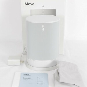 【美品】Sonos Move MOVE1JP1 ルナーホワイト スマートスピーカー Bluetooth/AirPlay 2/Wi-Fi/ストリーミング対応 Alexa搭載 ソノス 本体