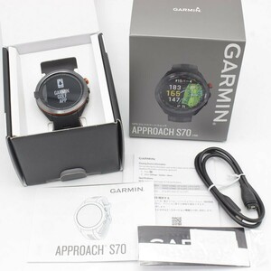 【新品】GARMIN Approach S70 47mm 010-02746-22 Black スマートウォッチ アプローチ ゴルフ ガーミン 本体