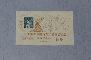 訳あり　長野逓信展　小型シート　