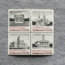 USA52　アメリカ　1979年　建物　建築物　ボルチモア大聖堂　など　4種　4枚ブロック・田型1枚_画像2