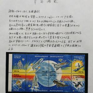 USA92 アメリカ 1981年 宇宙開発 8種連刷 ８枚ブロック1枚の画像1