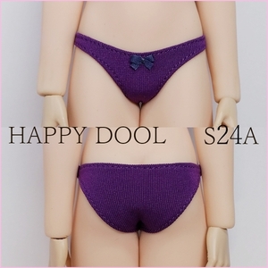 TBLeague 【Happy Doll】S24A パープル フルバックショーツ リボン青系のパープル 1/6 下着 Phicen ファイセン