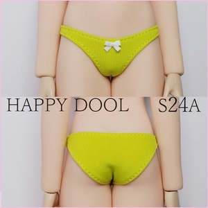 TBLeague 【Happy Doll】S24A ライムグリーン フルバックショーツ リボン白 1/6 下着 Phicen ファイセン