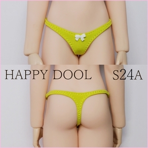 TBLeague 【Happy Doll】S24A ライムグリーン Ｔバックショーツ リボン白　下着 1/6 Phicen ファイセン