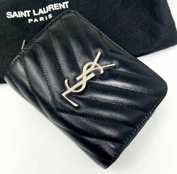 Yves saint Laurent イヴサンローラン 二つ折り財布 財布