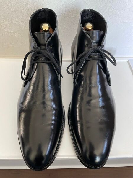 三陽山長 長伍郎 チャッカブーツ 黒 ブラック size8 1/2