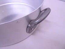 b 未使用品 アルミ鍋 約42cm×14cm マルトモ ステンレス厚板鍋 業務用 蓋つき_画像6