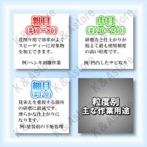 サンドペーパー ディスクパッド グラインダー ランダムサンダー オービットサンダー やすり 研磨 8種 40枚 8穴 125㎜ 吸塵式対応 #40～#320_画像7