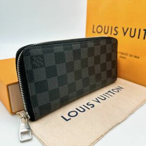 A 2593【正規品】LOUIS VUITTON ルイヴィトン ダミエ グラフィット ジッピーヴェルティカル 長財布 ウォレット N63095/CA0194