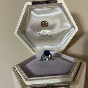 大丸購入 リング 指輪 タンザナイト ダイヤモンド 16号 Pt900 プラチナの画像9