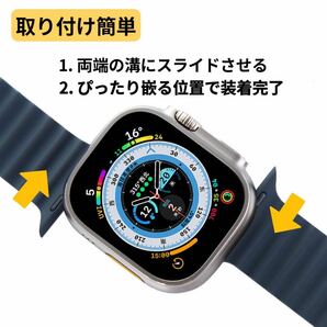 Apple Watch アップルウォッチバンド風 スポーツ ブラック ブラック 42/44/45/49mm対応の画像3