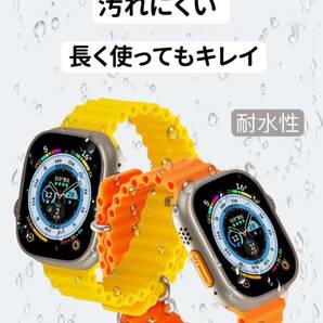 Apple Watch アップルウォッチバンド風 スポーツ ブラック ブラック 42/44/45/49mm対応の画像6