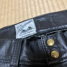 【サイズ34相当】Langlitz Leathers Pants◆ラングリッツレザーパンツ◆ブラック◆ゴートスキン◆サイドジッパー仕様_画像4