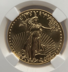 【最高鑑定　2010年 American Eagle　US25ドル金貨 MS70】 　アメリカンイーグル金 25ドル 1/2OZ　金貨 NGC MS70 Early Release＊送料無料