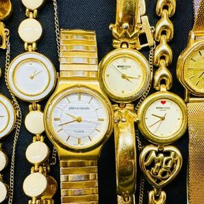 ゴールドカラーのみ 腕時計 140本 大量 SEIKO TECHNOS ELGIN WALTHAM CITIZEN BUREN REGUNO GUESS LANCEL ALBA 等まとめてセットF98の画像4