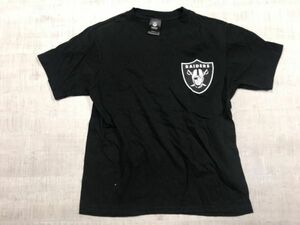 NFL TEAM APPAREL ラスベガス・レイダース RAIDERS アメフト 半袖Tシャツ カットソー メンズ ロゴプリント S 黒