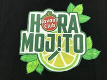 Havana Club ハバナクラブ HORA MOJITO ラベル ロゴ プリント ストリート パーティーピープル 半袖Tシャツ カットソー メンズ M 黒_画像3