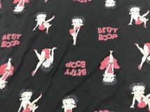 ベティーブープ Betty Boop キャラクター 総柄プリント ストリート ビッグサイズ 半袖Tシャツ カットソー レディース M～L 黒_画像3