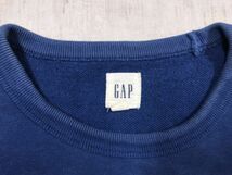 ギャップ GAP アメカジ ストリート オーセンティック 古着 ロゴプリント スウェット トレーナー メンズ M 青_画像2