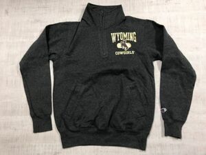 チャンピオン Champion ECO FLEECE ワイオミング・カウガール NCAA カレッジ ハイネック ハーフジップ スウェット トレーナー メンズ S