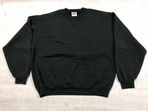 ジャージーズ JERZEES PREMIUM FIT オールド アメカジ ストリート 90s 古着 無地 スウェット トレーナー メンズ 大きいサイズ XL 黒