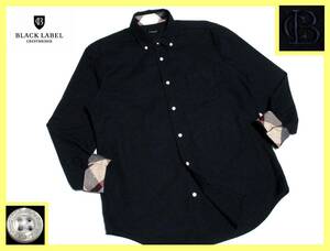 大人気サイズ L(3) 美品 ブラックレーベルクレストブリッジ 襟内・袖口裏クレストブリッジチェックデザイン ボタンダウンシャツ