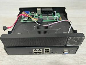 POE防犯カメラ用NVR 4ch ネットワークビデオレコーダー1台 H.265録画録音 500万画素カメラ対応 ONVIF 動作未確認ジャンク品「NVR4JUNK」