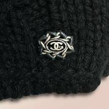 極美品☆カシミヤ☆CHANEL シャネル ココボタン ボレロ ニット カーディガン クロップド 黒 ブラック cashmere P54 ココマーク ポンチョ_画像3