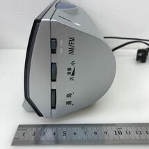 K21　中古　AM/FMラジオ付き電波時計　ペガサス　LANDEX　ランデックス　デジタル表示　説明書付き　受信確認　稼働品　ジャンク_画像4