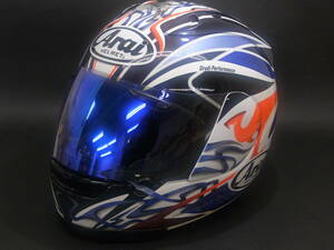 (S2) 1スタ 希少カラー 外観美品 Arai RX-7 RR4 ケニーロバーツ 61-62cm XL フルフェイス 59-60cm ヘルメット アライ レーサー レプリカ 