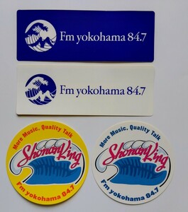 【送料無料】Fm yokohama 84.7 FMヨコハマ ステッカー［４種セット］＋ タイムテーブル2024年2月号＆3月号 ☆美品☆