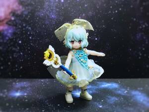 風呼星の魔法使い　ガシャポンクエスト　銀髪のエルフサイズ　ハンドメイド　衣装　布服　ドレス　ドール服