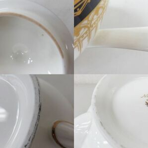 A023★Noritake ノリタケ BONE CHINA 4407 MALEKAH ティーポット 平皿 2点 食器 現状品★03の画像10